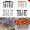 Kit de Materiais Artesanais Laço Acessórios de Cabelo DIY Pente de Metal de 15 Dentes Pente de Cabelo de Arame de Ferro