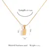Corrente de Suéter para Atrair Fortuna Novo Estilo Pequena Barra de Ouro Pingente Quadrado Colar para Mulheres Nicho Aço Inoxidável Corrente para Clavícula Moda Simples