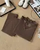 Prenda base para mujer con ribete de encaje, cuello alto medio, manga larga, elástica, adelgazante y ajustada al cuerpo, perfecta para usar en capas en otoño e invierno.