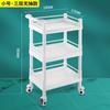 Carrito de belleza de plástico ABS gris, carrito de tratamientos, carrito de salón de belleza, carrito de instrumentos de belleza, carrito de tres capas
