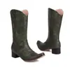 Outono Novo Comércio Exterior Europeu e Americano Pronto para Vestir Tamanho Grande Salto Médio Botas Masculinas Bico Fino Botas de Cavaleiro Dropshipping Wish Amazon