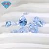 Huagang Gems Anillo de Piedra Suelta de Espinela Sintética Azul Claro Forma de Lágrima, Cara de Anillo de Piedra Suelta de Espinela Forma de Pera de un Solo Agujero 104 #.