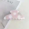 Novo Prendedor de Garra Listrado Colorido Fashionable High-End Presilha Yuanbao para Cabelo Grampo de Tubarão para Coque na Parte de Trás da Cabeça Acessórios de Cabelo para Mulheres