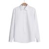 Camisa social masculina de manga comprida, camisa profissional de trabalho para homens, camisa preta e branca com foto de identificação sem bolsa