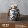 Jarrón Cerámico Estilo Americano, Gama Alta, Lujo Ligero, Creativo, Nuevo Estilo Chino, Pequeño Jarrón de Mesa para Sala de Estar y Comedor, Pieza Decorativa de Gama Alta