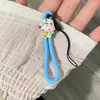 Lanyard Corto para Teléfono con Diseño Creativo Lindo de Dibujos Animados, Llavero de Memoria USB, Correa Antiperdida para Teléfono, Correa de Anillo para Dedo