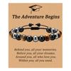 Nueva Pulsera de Obsidiana Magnética Ojo de Tigre con Cuentas Piedra Amazonita Ojo de Tigre Tricolor Trenzada Hecha a Mano Ajustable para el Día del Padre