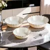 Plato de Frutas Estilo Crema de Lujo Ligero Modelo Nuevo 2026 Celebridad de Internet Plato de Dulces Plato de Bocadillos Hogareño PET Irrompible Plato de Frutas