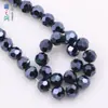 Venta al por mayor 10/12MM cuentas esféricas 32 caras pulsera accesorios de joyería coloridos color de alta temperatura cuentas de cristal multicorte