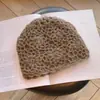 Sombrero de mujer para otoño e invierno estilo coreano sombrero grueso de trueno sombrero de punto hecho a mano boina de lana gorro dulce para dedos de mujer otoño e invierno