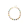 Estilo Retro de Lujo Ligero Cadena para Clavícula Redonda con Forma de Gota de Agua Incrustada con Diamantes de Colores, Personalidad de Nicho, Súper Brillante, Gama Alta, Collar Elegante
