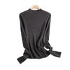 Oferta Especial, Sin Devoluciones ni Cambios. Suéter de una pieza de lana Island Sei sin costuras para mujer, cuello alto medio, corte ajustado, prenda básica favorecedora