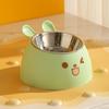 Orejas de Conejo Tazón Lindo de Gato Protector de Cuello Alto Tazón de Agua y Comida para Gatos Tazón de Comida para Perros de Acero Inoxidable Vajilla para Mascotas # #