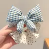 Goma para el pelo de niña con lazo y lunares, scrunchie para niños, banda elástica para el pelo que no daña el cabello, accesorio para moño