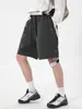 Shorts Esportivos Leves para Uso Externo, Shorts Frescos de Verão Leves e Respiráveis de Comprimento Médio com Bainha Dividida, Calças Casuais Soltas de Cinco Pontos