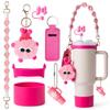 Venta Caliente Colgante Copa Stanley Correa de Cuerda Trenzada Set de Labiales Colgante Elfo Briqueta Set de Vasos de Silicona Tapa con Popote