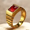 Anillo de Acero Titanio para Hombre y Mujer con Correa Cuadrada Multicolor de Gemas Ins Nicho Alta Gama Lujo Ligero Moda Elegante Joyería de Mano