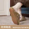Pantuflas peludas con lazo para mujer para uso interior en casa en invierno, lindas pantuflas de felpa cálidas de algodón para mujer en invierno
