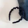 Diadema de Tela de Lunares y Rayas de Alta Calidad con Dientes, Estilo Retro Perezoso, Versátil, Antideslizante, Diadema de Corona Alta