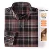 Camisa de franela a cuadros de alta gama, talla grande transfronteriza para hombre, casual, manga larga, abrigo para primavera y otoño de Amazon, camisa para hombre