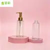 Botella de Aceite Esencial de 150ml con Forma de Arco, Botella para Loción, Botella con Atomizador, Botella para Cosméticos de Mascotas, Frasco de Plástico, Botella Reutilizable