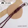 Llavero de Paracord para Coche Colgante Hecho a Mano Puro Anillo de Bloqueo Anti-Pérdida Llavero Colgante para Bolso Joyería del Mismo Estilo de Blogger