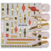 Puxixi Nuevas Pegatinas para Uñas Lujo Accesible Reloj Retro Reloj Relieve Estéreo Pegatina Adhesiva para Uñas Uña
