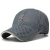 Gorra de Béisbol de Malla Transpirable para Verano Bordado Sándwich R Sombrero Deportivo para Exteriores Pesca y Montañismo Protección Solar Sombrilla