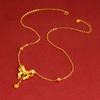 Collar con colgante de oro y arena de Vietnam para mujer, pulsera de princesa sin color de larga duración, anillo de verano, productos genuinos que combinan con todo, joyería de oro de imitación.