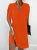 2026 Nuevo Vestido de Moda Casual Elegante de Verano para Mujer Europeo y Americano Amazon con Cuello en V, Plisado y Mangas Murciélago