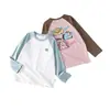 Transpirable y AntibacterianaCamiseta de Manga Larga Mianmutang para Niños y Niñas, Top de Manga Ranglán para Primavera y Otoño, Camiseta para Bebé