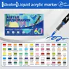 Marcador Acrílico Líquido Recto Punta Suave Especial para Estudiantes de Primaria Apilable Color Pluma Estudiante de Arte Base Agua Set de Pinceles