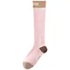Calcetines de compresión profesionales para pantorrillas de mujer, costuras sin costuras, transpirables, calcetines largos adelgazantes para correr, ciclismo, fitness y tenis