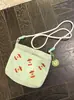 Bolsa de lona de manzana dulce y linda para niñas, nuevo modelo de verano 2026, alto atractivo estético, moderna, casual, bandolera de gran capacidad