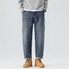 Jeans Masculino Shanggu Pesado Americano High Street Afunilado, Moda Jovem Versátil, Calça Reta Lavagem Vintage
