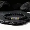 Estilo Nuevo de Fábrica Cadena de Cuentas Retro Pulsera de Piedra Europea y Americana Venta al por Mayor Turquesa Roja Ojo de Tigre Pulsera Transfronteriza