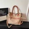 Bolso de Hombro Casual Simple con Letras para Mujer 2026 Nuevo Bolso de Mano de Gran Capacidad Versátil para el Trabajo y los Viajes Bolso de Hombro Cruzado