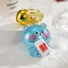 Nuevo llavero de oso rico en gelatina exquisito lindo colgante acrílico galvanizado accesorios de bolsa regalo venta al por mayor