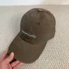Gorra de Béisbol de Algodón Lavado Suave con Visera Sencilla Letra Estilo Coreano para Mujer Primavera Verano Estilo Delgado Estudiante Unisex Gorra de Pico
