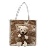 Ins Japonês Fofo Urso Marmita Bolsa de Almoço 2021 Nova Moda Lona Celebridade Cyber Desenho Animado Popular Bolsa de Mão