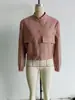 Primavera 2026 Nuevo Estilo Europeo y Americano Moda Personalidad Versátil Nicho Diseño Bolsillo Grande Chaqueta Corta Top para Mujer