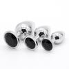 Conjunto Prata Redondo Pequeno Médio Grande Metal Vestíbulo Plug Anal Masculino e Feminino Masturbação Expansor Anal Produtos Sexuais para Adultos Sex