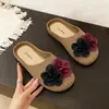 Chinelos Únicos Vazados de Bico Fechado para Mulheres, Estilo Francês de Verão, Delicados e Adequados para Vestidos, Estilo Romano de Praia, Chinelos Respiráveis de Malha de Borracha Macia