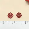 Surtido de 30 suministros de boda de bendición de fortuna roja estilo chino, colgante DIY, caja de dulces, llavero, accesorios de joyería