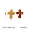 Accesorios para Collar Cruzado con Goteo de Aceite Transfronterizo Joyería Acero Inoxidable Chapado en Oro de 18K Colgante Cadena de Clavícula Colgante Versátil Joyería