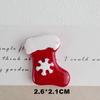Serie navideña Calcetines de Papá Noel accesorios de resina de muñeco de nieve materiales de decoración navideña para funda de teléfono DIY accesorios para el cabello