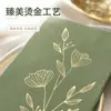 Servilletas florales verde olivo con estampado dorado, toallas de papel decorativas desechables de lujo ligero estilo bosque para bodas, banquetes y fiestas de cumpleaños