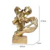 Máscara Facial Humana Abstrata Estilo Europeu Personalizada "O Silêncio é Ouro" Artesanato em Resina Decoração de Casa Ornaments para Mesa de Escritório