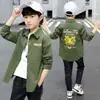 Camisas Casuais de Primavera para Meninos 2025 Novo Estilo para Crianças Maiores, Versão Coreana Fina Tendência Camisas de Manga Longa para Primavera e Outono