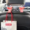Bonito gancho de almacenamiento para respaldo de asiento con forma de lazo para artículos pequeños prácticos en el coche, Gancho para montar en el coche
